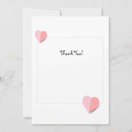 かわいい羊のペーパーアート 現代 サンキューカード (裏面)