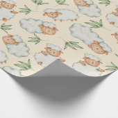 かわいい羊のラッピング紙 ラッピングペーパー (角)