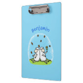 かわいい羊の友人と蝶の漫画 クリップボード (左)