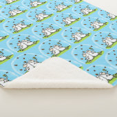 かわいい羊の友人と蝶の漫画 シェルパブランケット (3/4)