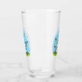 かわいい羊の友人と蝶の漫画 タンブラーグラス (右)