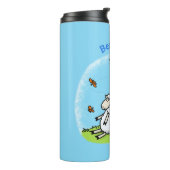 かわいい羊の友人と蝶の漫画 タンブラー (回転左)