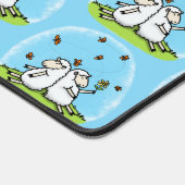 かわいい羊の友人と蝶の漫画 デスクマット (コーナー)