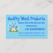 かわいい羊の友人と蝶の漫画 名刺 (正面)