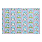 かわいい羊の友人と蝶の漫画 枕カバー (裏面)