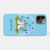 かわいい羊の友人と蝶の漫画 Case-Mate iPhoneケース (裏面(横))