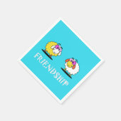 かわいい羊の友情の紙ナプキン スタンダードカクテルナプキン (角)