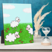 かわいい羊の子供イラスト フォトプラーク (側面)