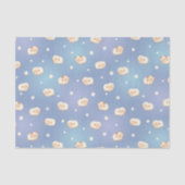 かわいい羊の模様（青） 薄葉紙 (正面)