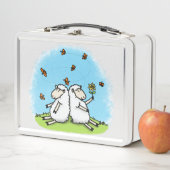 かわいい羊の漫画。 メタルランチボックス (インサイチュ)