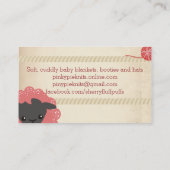 かわいい羊の玉糸の編み物かぎ 名刺 (裏面)