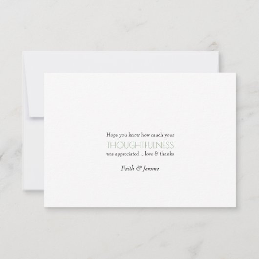 かわいい羊の花輪サンキューレター サンキューカード (裏面)