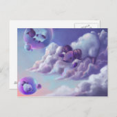 かわいい羊の葉書 ポストカード (正面/裏面)