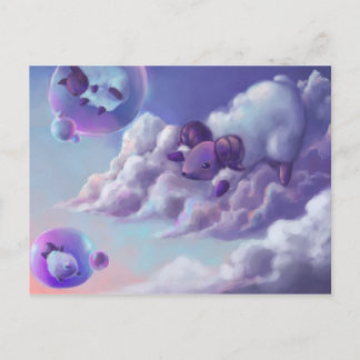 かわいい羊の葉書 ポストカード