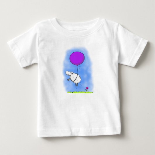 かわいい羊の赤ちゃん服と幼児服 ベビーTシャツ (正面)