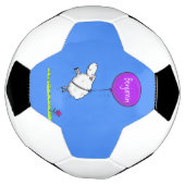 かわいい羊の風船の漫画ユーモアイラストレーション サッカーボール (回転)