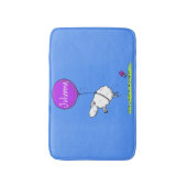 かわいい羊の風船の漫画ユーモアイラストレーション バスマット (正面縦)