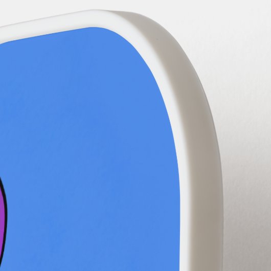 かわいい羊の風船の漫画ユーモアイラストレーション ピックルボールラケット (左詳細)