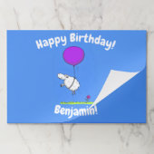 かわいい羊の風船の漫画ユーモアイラストレーション ペーパーパッド (折り畳み)