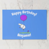 かわいい羊の風船の漫画ユーモアイラストレーション ペーパーパッド (正面)