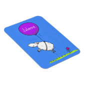 かわいい羊の風船の漫画ユーモアイラストレーション マグネット (右側)