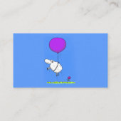 かわいい羊の風船の漫画ユーモアイラストレーション 名刺 (裏面)