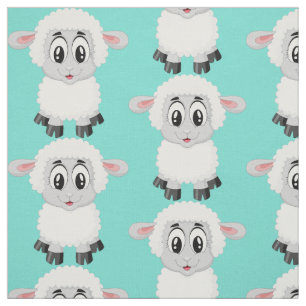 かわいい羊動物ベビーキッズ子供部屋カラフル ファブリック