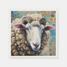かわいい羊紙ナプキン