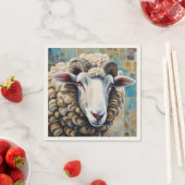 かわいい羊紙ナプキン スタンダードカクテルナプキン (インサイチュ)