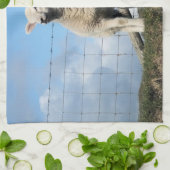 かわいい羊 キッチンタオル (折り畳み)