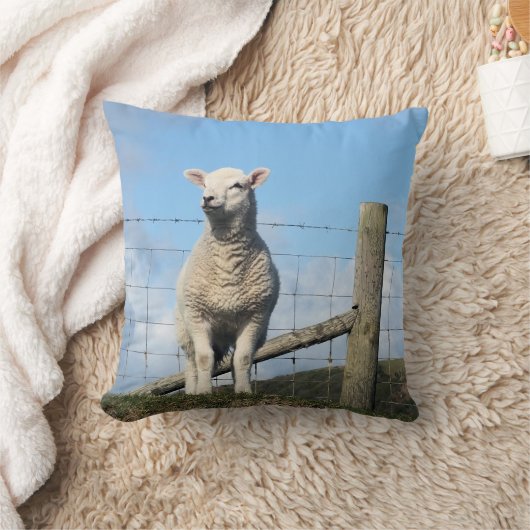 かわいい羊 クッション (ブランケット)