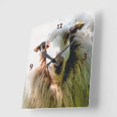かわいい羊 スクエア壁時計 (傾斜)