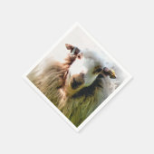 かわいい羊 スタンダードカクテルナプキン (角)