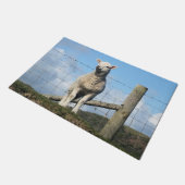 かわいい羊 ドアマット (アングル)