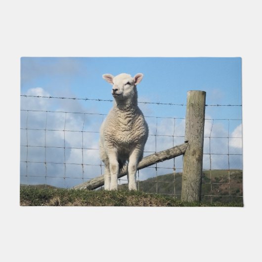 かわいい羊 ドアマット (正面)