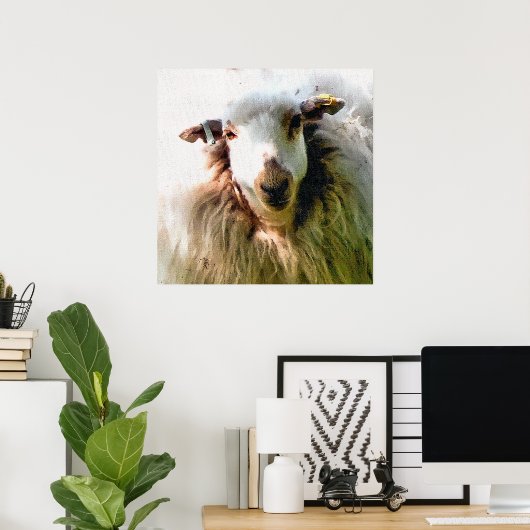 かわいい羊 ポスター (ホームオフィス)