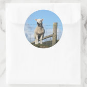 かわいい羊 ラウンドシール (バッグ)