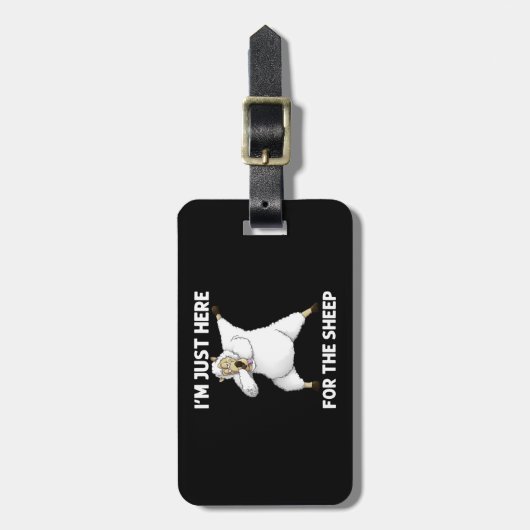 かわいい羊 ラゲッジタグ (正面縦)