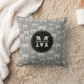 かわいい羊&ラムファーム動物パターンモノグラムバブ クッション (ブランケット)