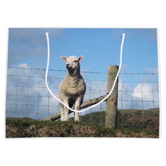 かわいい羊 ラージペーパーバッグ (正面)