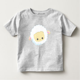 かわいい羊，小さな羊，ベビー羊，白い羊 トドラーTシャツ
