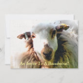 かわいい羊 招待状 (正面)