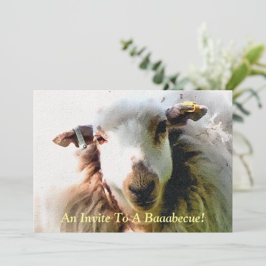 かわいい羊 招待状 (スタンド正面)