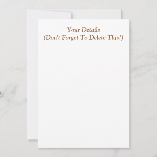 かわいい羊 招待状 (裏面)