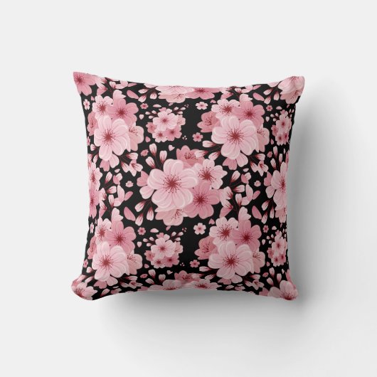 かわいい美しいさくらんぼの花 クッション (正面)