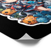 かわいい美しいアニメスタイル ポスター (角)