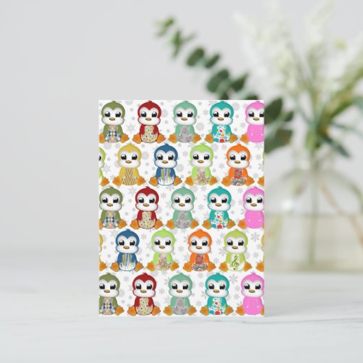 かわいい美しいカラフルの花 ポストカード (スタンド正面)