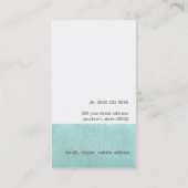 かわいい美しいターコイズとウッドヘアサロンとスパ 名刺 (裏面)