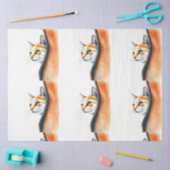 かわいい美しいトレンディーウォーターカラーキャットコレクション 薄葉紙 (クラフト)