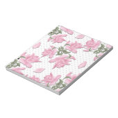 かわいい美しいピンクのバラ漫画レトロヴィンテージab ノートパッド (回転)